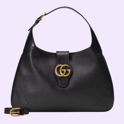 Gucci Aphrodite Medium Shoulder Bag in Black Leather GGBS10788