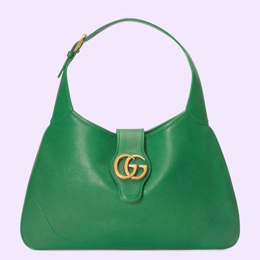 Gucci Aphrodite Medium Shoulder Bag in Green Leather GGBS10791