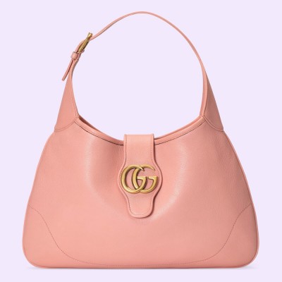 Gucci Aphrodite Medium Shoulder Bag in Pink Leather GGBS10792