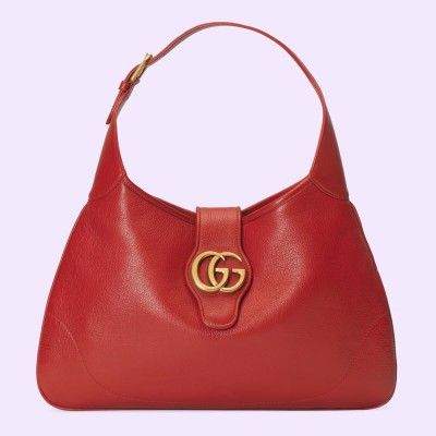 Gucci Aphrodite Medium Shoulder Bag in Red Leather GGBS10793