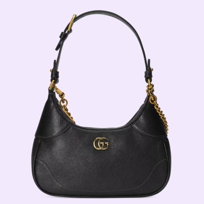 Gucci Aphrodite Small Shoulder Bag in Black Leather GGBS10795