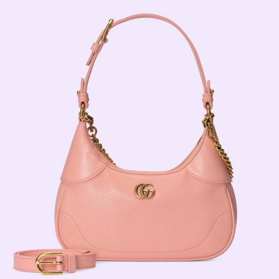 Gucci Aphrodite Small Shoulder Bag in Pink Leather GGBS10797