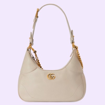 Gucci Aphrodite Small Shoulder Bag in White Leather GGBS10798