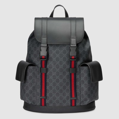 Gucci Backpack in Black GG Supreme Canvas GGBS10004