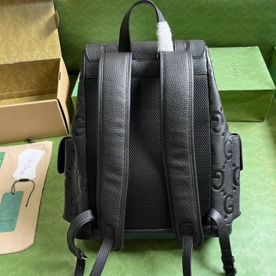 Gucci Backpack in Black Jumbo GG Leather GGBS10006