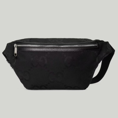 Gucci Belt Bag In Black Jumbo GG Canvas GGBS10076