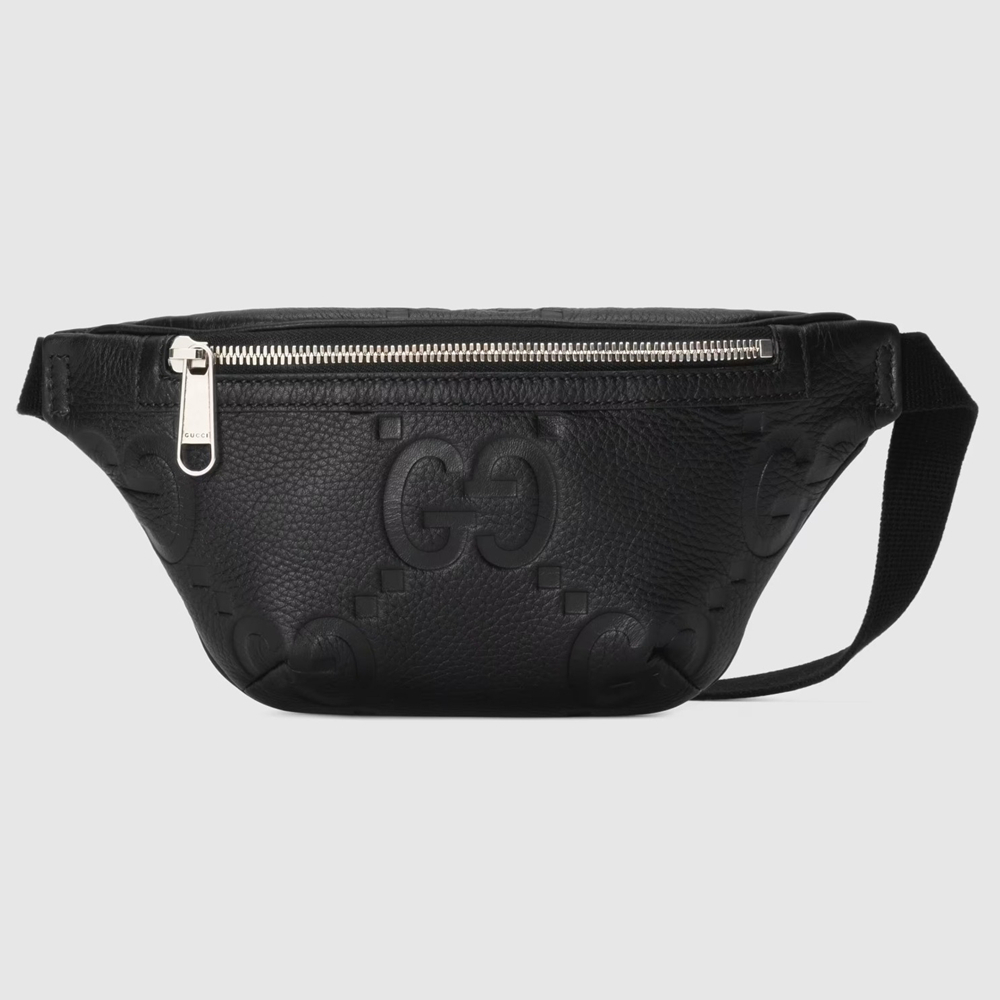 Gucci Belt Bag In Black Jumbo GG Leather GGBS10077