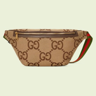 Gucci Belt Bag In Brown Jumbo GG Canvas GGBS10079