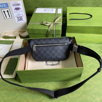 Gucci Belt Bag in Black GG Supreme with Interlocking G GGBS10075