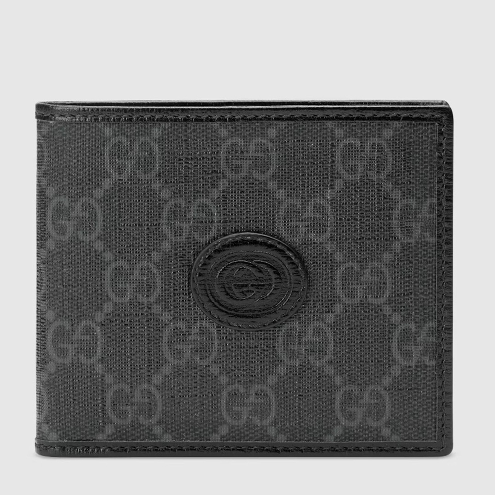 Gucci Bi-fold Wallet In Black Canvas with Interlocking G GGBS10963