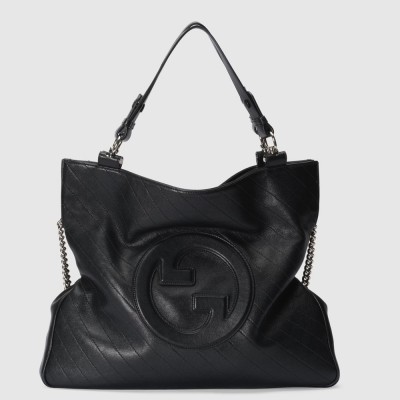 Gucci Blondie Medium Tote Bag in Black Calfskin GGBS10880