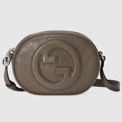 Gucci Blondie Mini Shoulder Bag in Taupe Calfskin GGBS10117