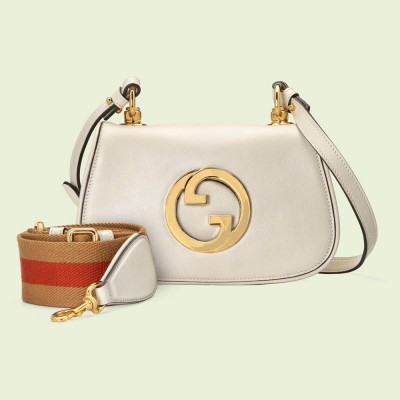 Gucci Blondie Mini Shoulder Bag in White Calf Leather GGBS10118