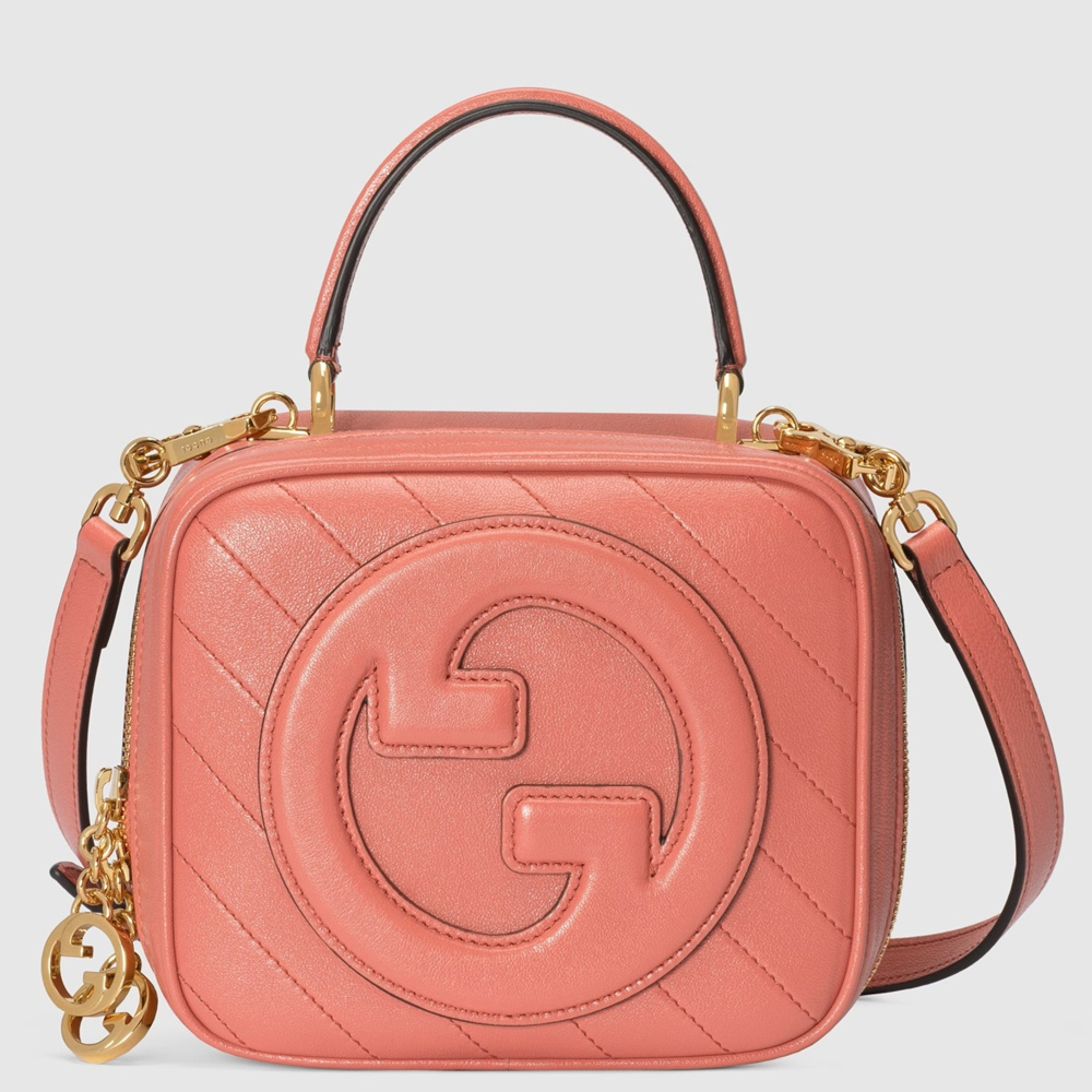 Gucci Blondie Mini Top Handle Bag in Pink Leather GGBS10129