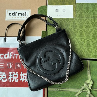 Gucci Blondie Small Tote Bag in Black Calfskin GGBS10137