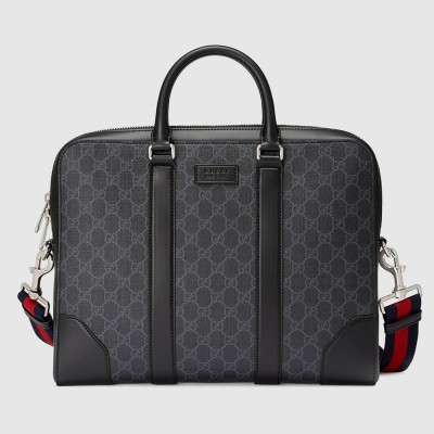 Gucci Briefcase in Black GG Supreme Canvas GGBS10145