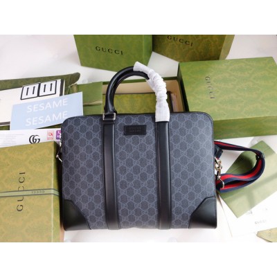 Gucci Briefcase in Black GG Supreme Canvas GGBS10145