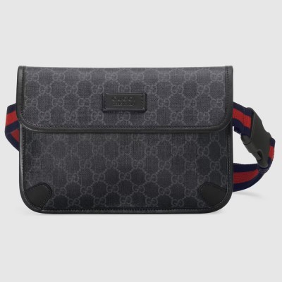 Gucci Bum Bag in Black GG Supreme Canvas GGBS10440