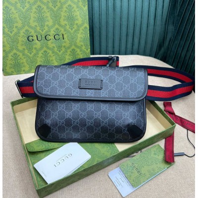 Gucci Bum Bag in Black GG Supreme Canvas GGBS10440