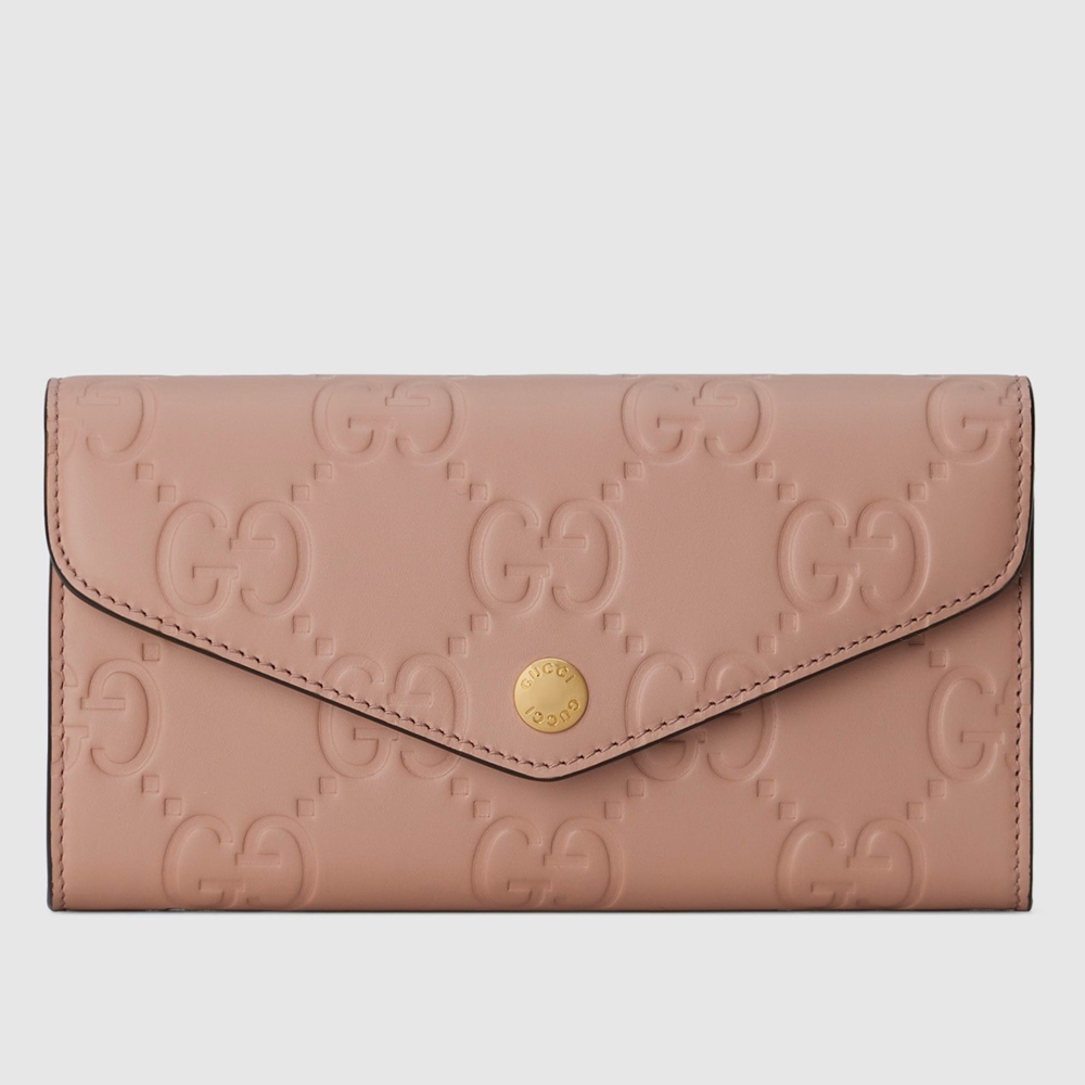 Gucci Continental Wallet in Rose Beige GG Leather GGBS10984