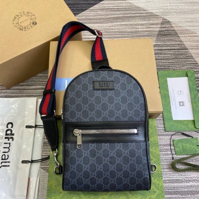 Gucci Crossbody Bag in Black GG Supreme Canvas GGBS10156