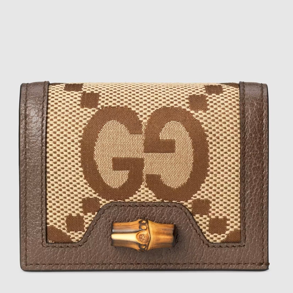 Gucci Diana Card Case Wallet In Jumbo GG Canvas GGBS10914