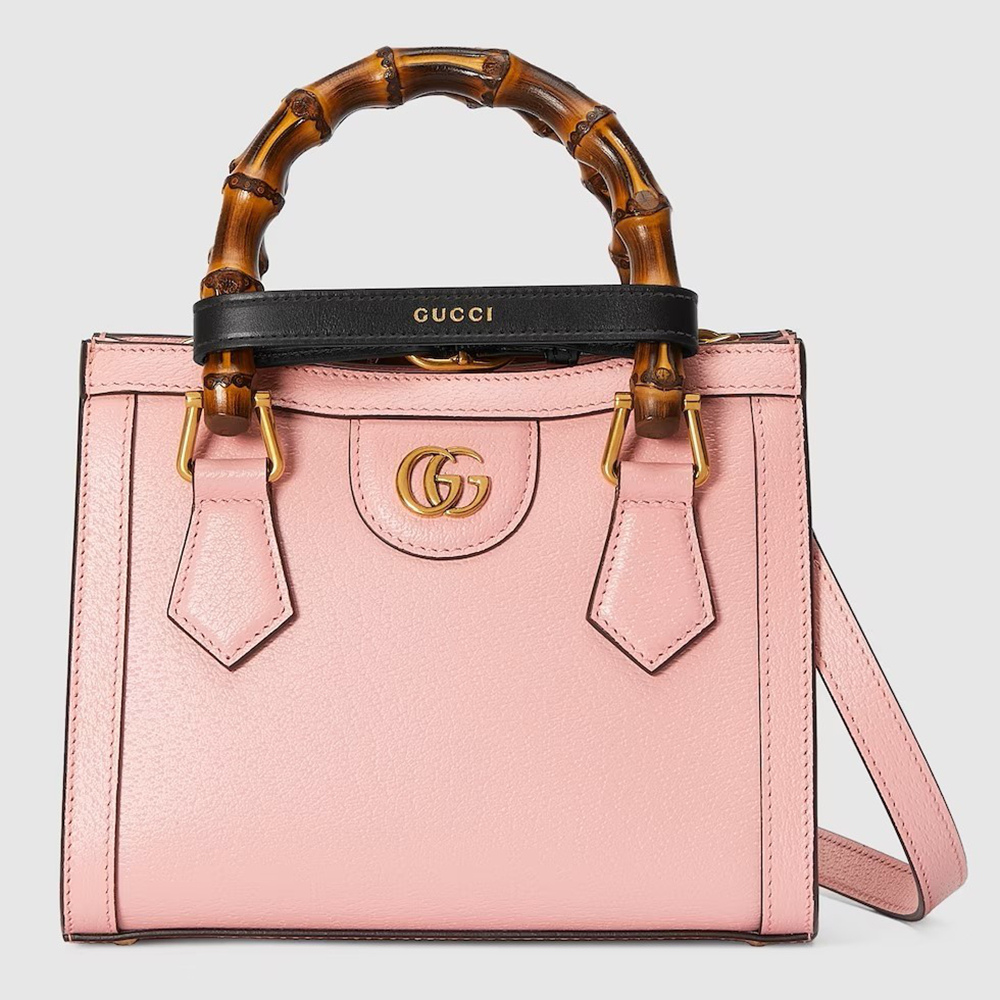 Gucci Diana Mini Tote Bag in Pink Calfskin GGBS10185