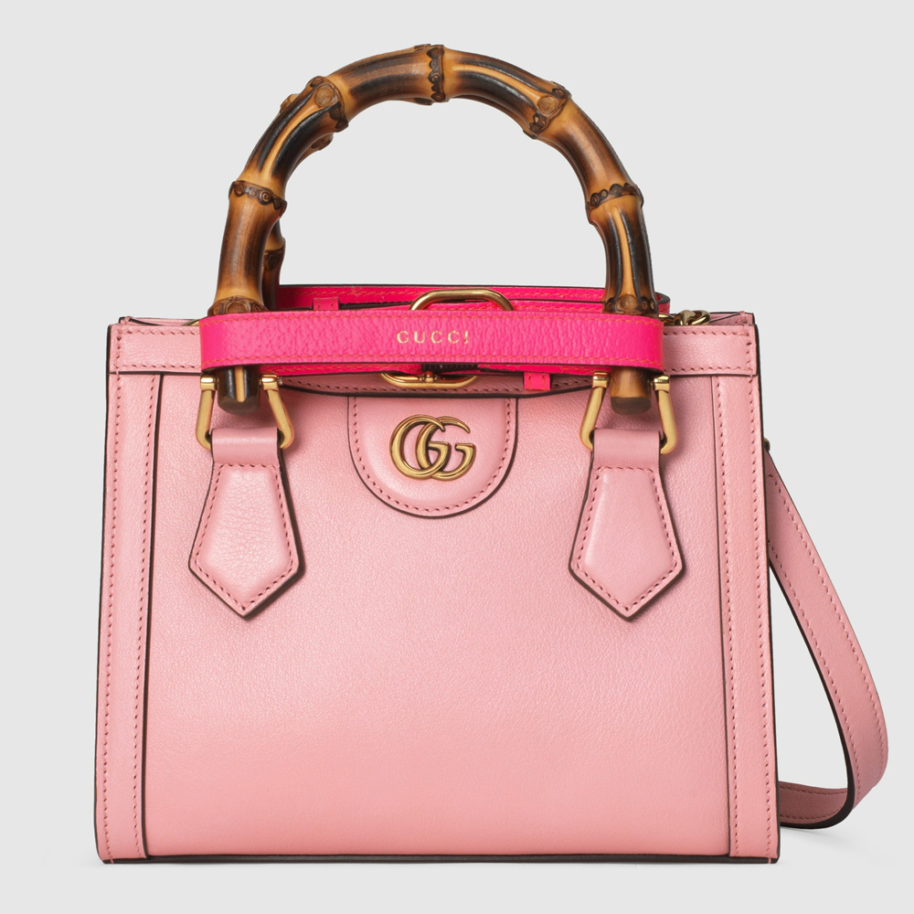 Gucci Diana Mini Tote Bag in Pink Leather GGBS10186