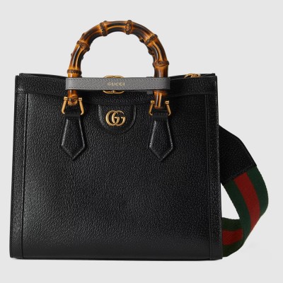 Gucci Diana Small Tote Bag in Black Calfskin GGBS10191