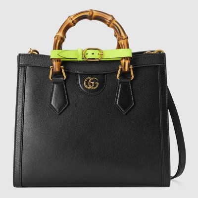 Gucci Diana Small Tote Bag in Black Leather GGBS10193