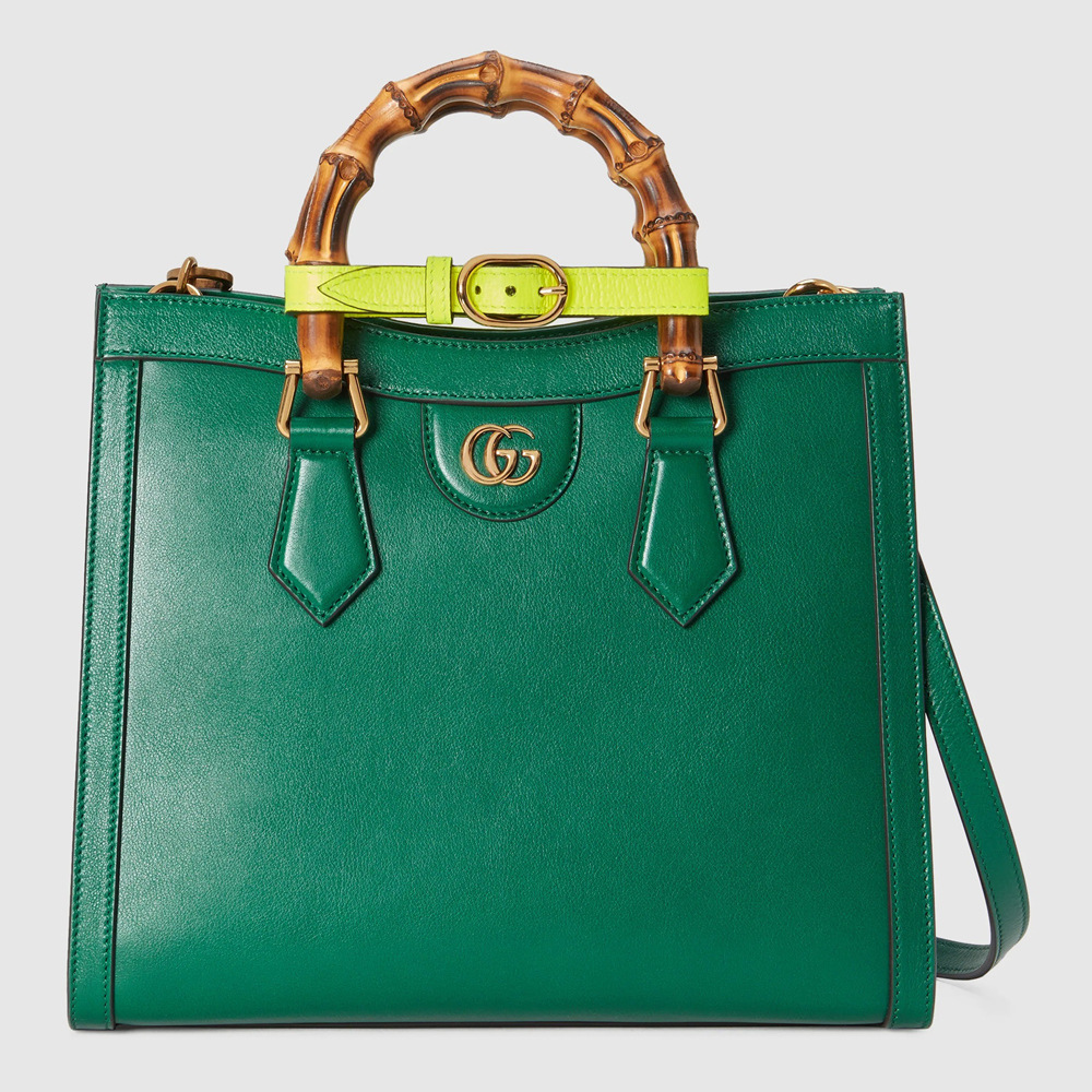 Gucci Diana Small Tote Bag in Green Leather GGBS10199