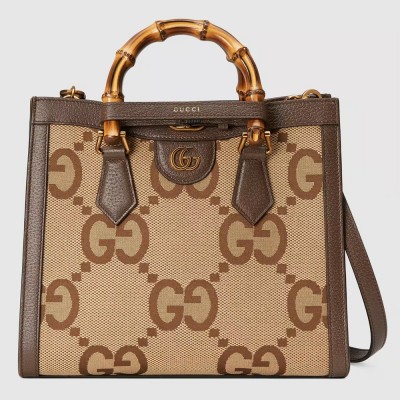 Gucci Diana Small Tote Bag in Jumbo GG Canvas GGBS10201