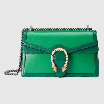 Gucci Dionysus Bicolor Small Shoulder Bag in Green Leather GGBS10216