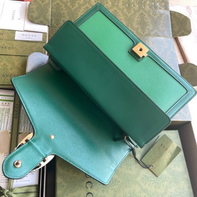 Gucci Dionysus Bicolor Small Shoulder Bag in Green Leather GGBS10216