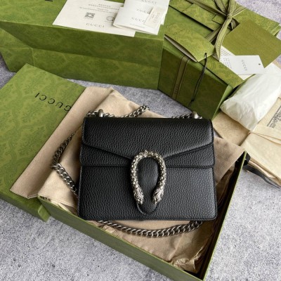 Gucci Dionysus Mini Shoulder Bag in Black Leather GGBS10220