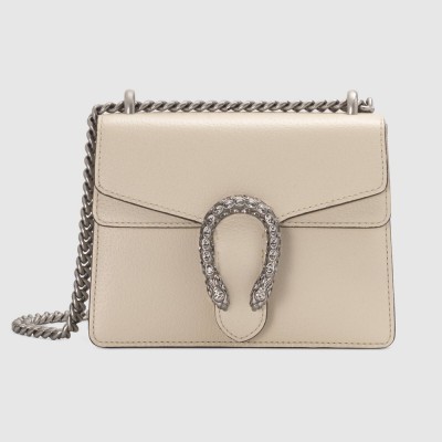 Gucci Dionysus Mini Shoulder Bag in White Leather GGBS10228