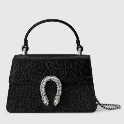 Gucci Dionysus Mini Top Handle Bag in Black Leather GGBS10247