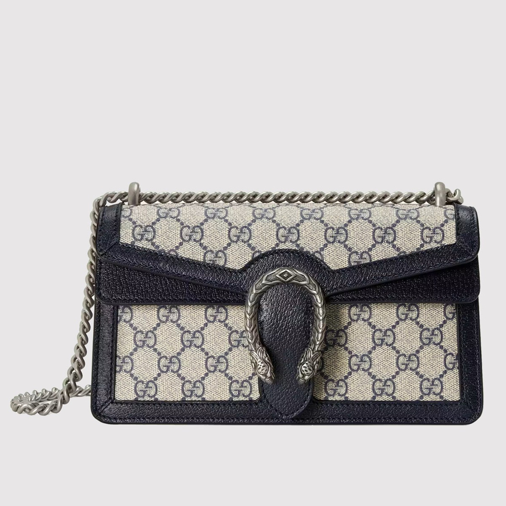 Gucci Dionysus Small Rectangular Bag in Blue GG Supreme Canvas GGBS10436