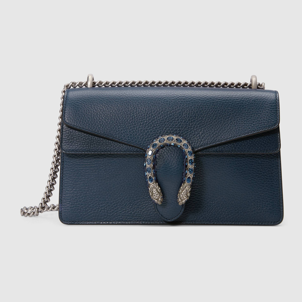 Gucci Dionysus Small Shoulder Bag in Blue Calfskin GGBS10232