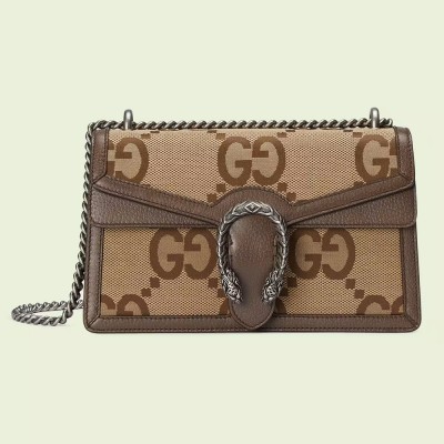 Gucci Dionysus Small Shoulder Bag in Jumbo GG Canvas GGBS10240