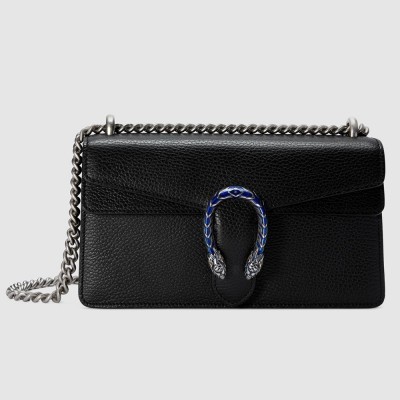 Gucci Dionysus Small rectangular Bag in Black Leather GGBS10206