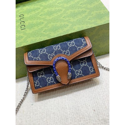 Gucci Dionysus Super Mini Bag in GG Washed Denim GGBS10640