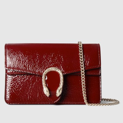 Gucci Dionysus Super Mini Bag in Red Patent Leather GGBS10644