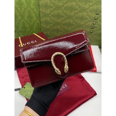 Gucci Dionysus Super Mini Bag in Red Patent Leather GGBS10644