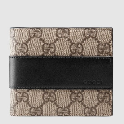 Gucci Eden Bi-fold Wallet In Beige GG Supreme Canvas GGBS10985