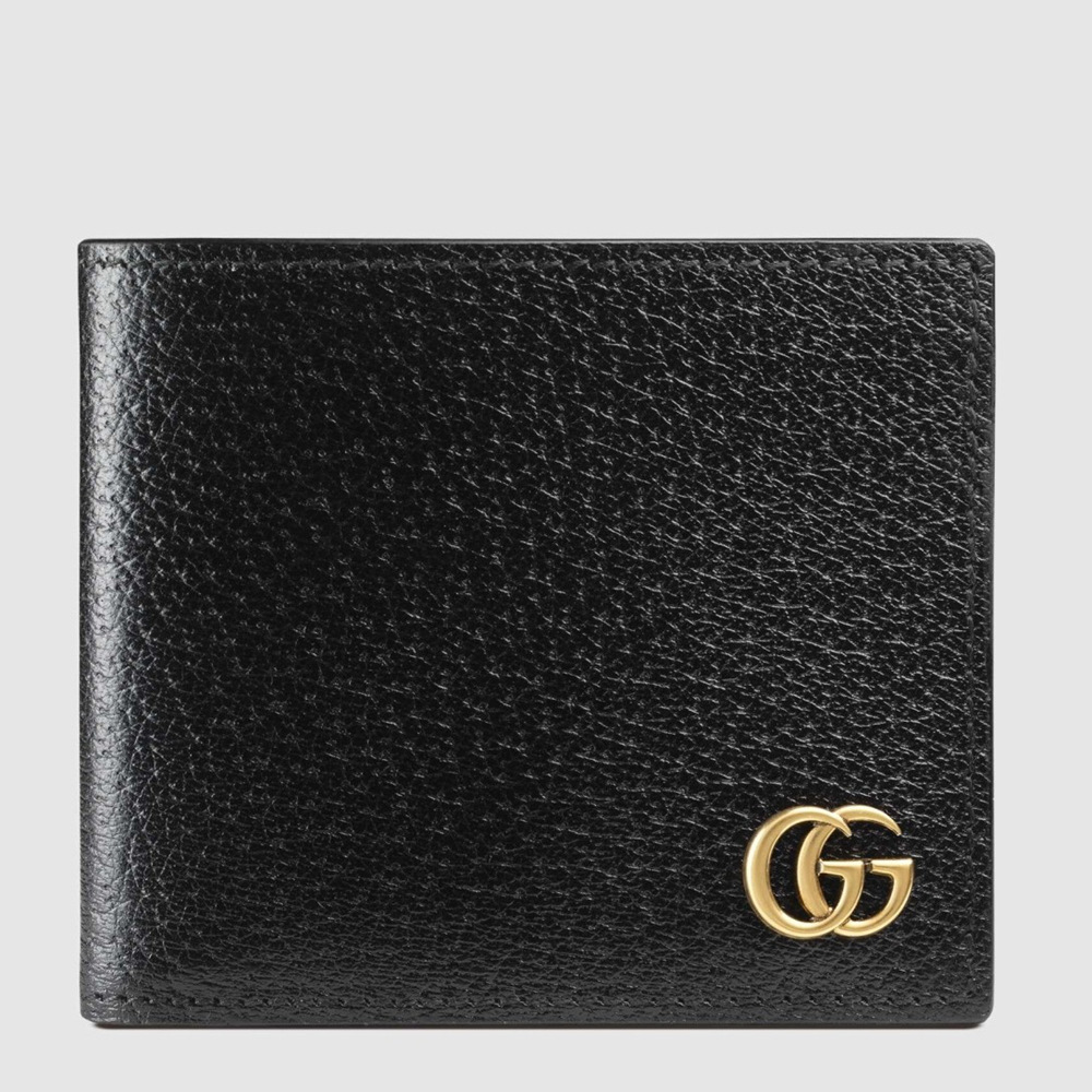 Gucci GG Marmont Bi-fold Wallet In Black Leather GGBS10931