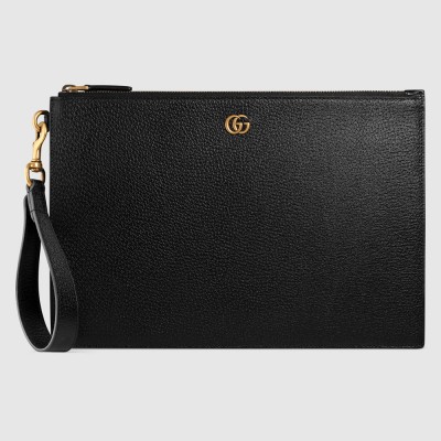 Gucci GG Marmont Portfolio Pouch in Black Leather GGBS10754