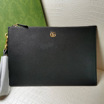 Gucci GG Marmont Portfolio Pouch in Black Leather GGBS10754