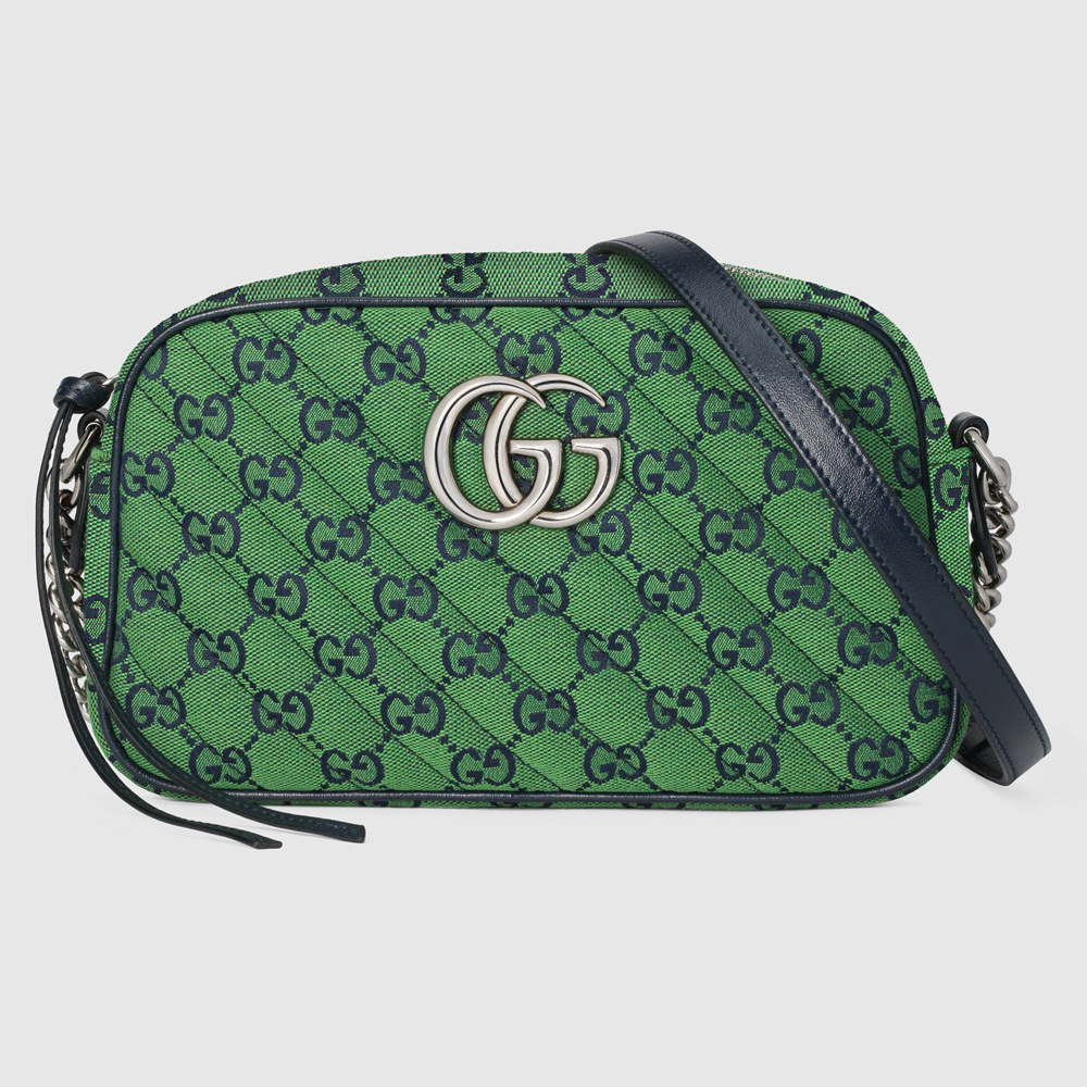 Gucci GG Marmont Small Camera Bag in Green GG Canvas GGBS10284