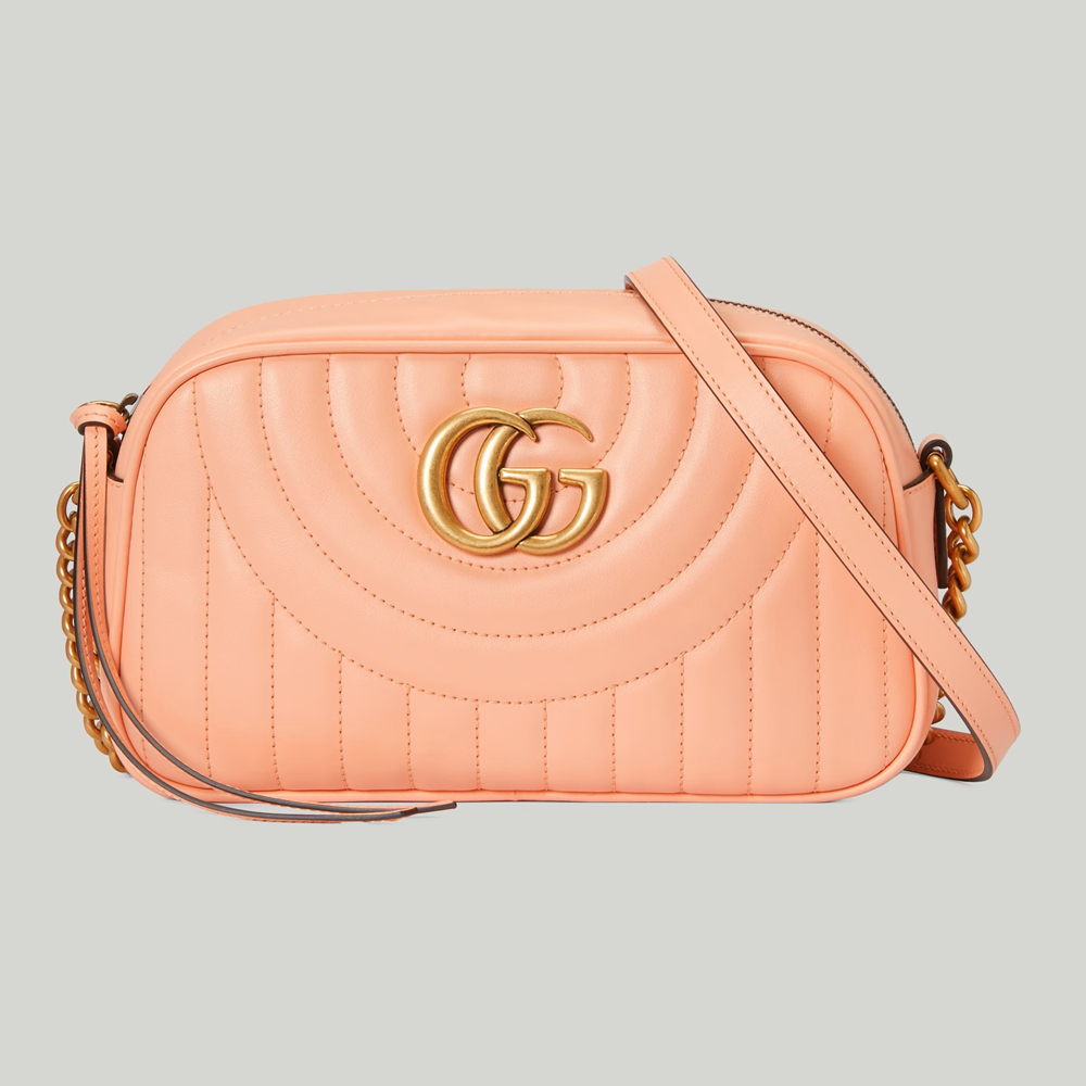 Gucci GG Marmont Small Camera Bag in Round Matelasse Leather GGBS10297